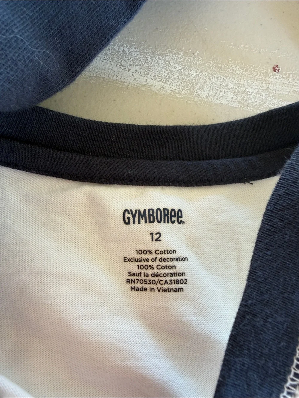 NWT Gymboree White Tee with Black Raglan Sleeves and Bulldog Graphic